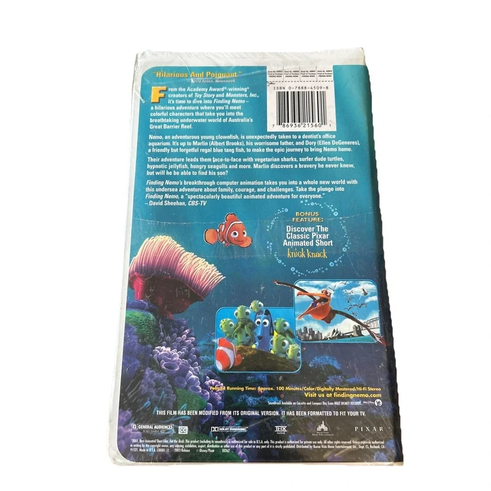 Walt Disney Pixar - Finding Nemo - VHS - Clamshell Case - 2001